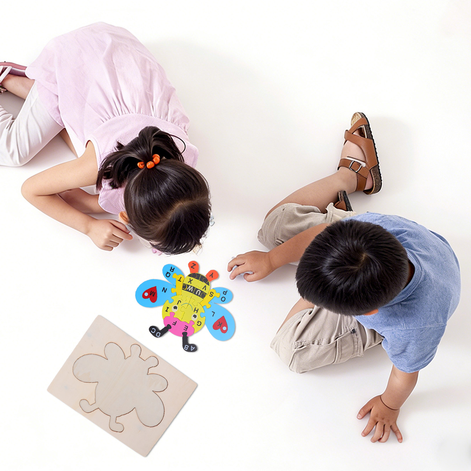 Abc Kids Early Education - 1 Set Puzzle Alfabet Kayu Bentuk