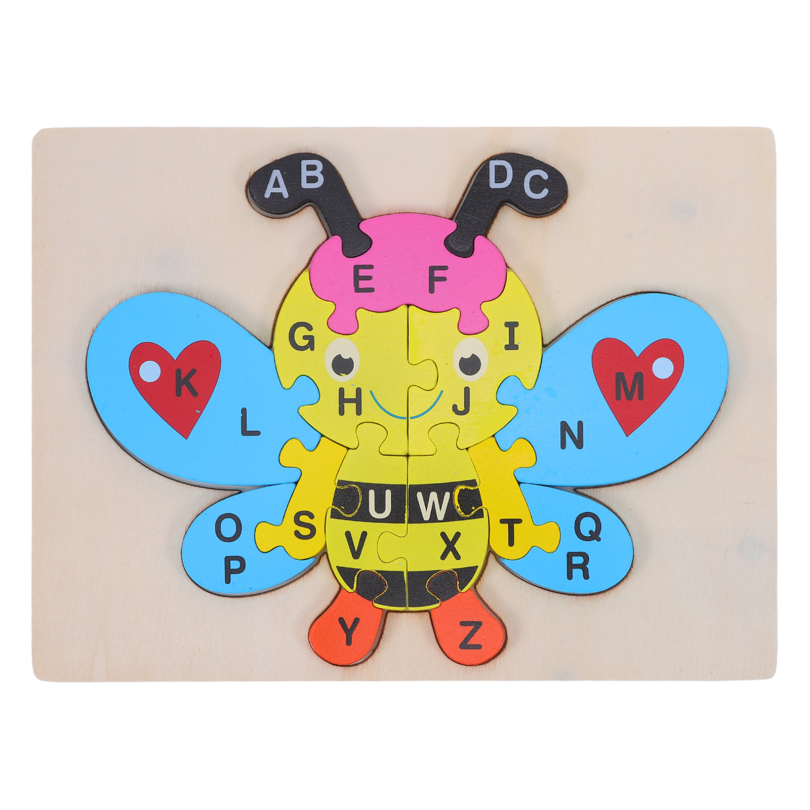 1 Set Puzzle Alfabet Kayu Bent - Abc Kids Early Education ulasan dan harga