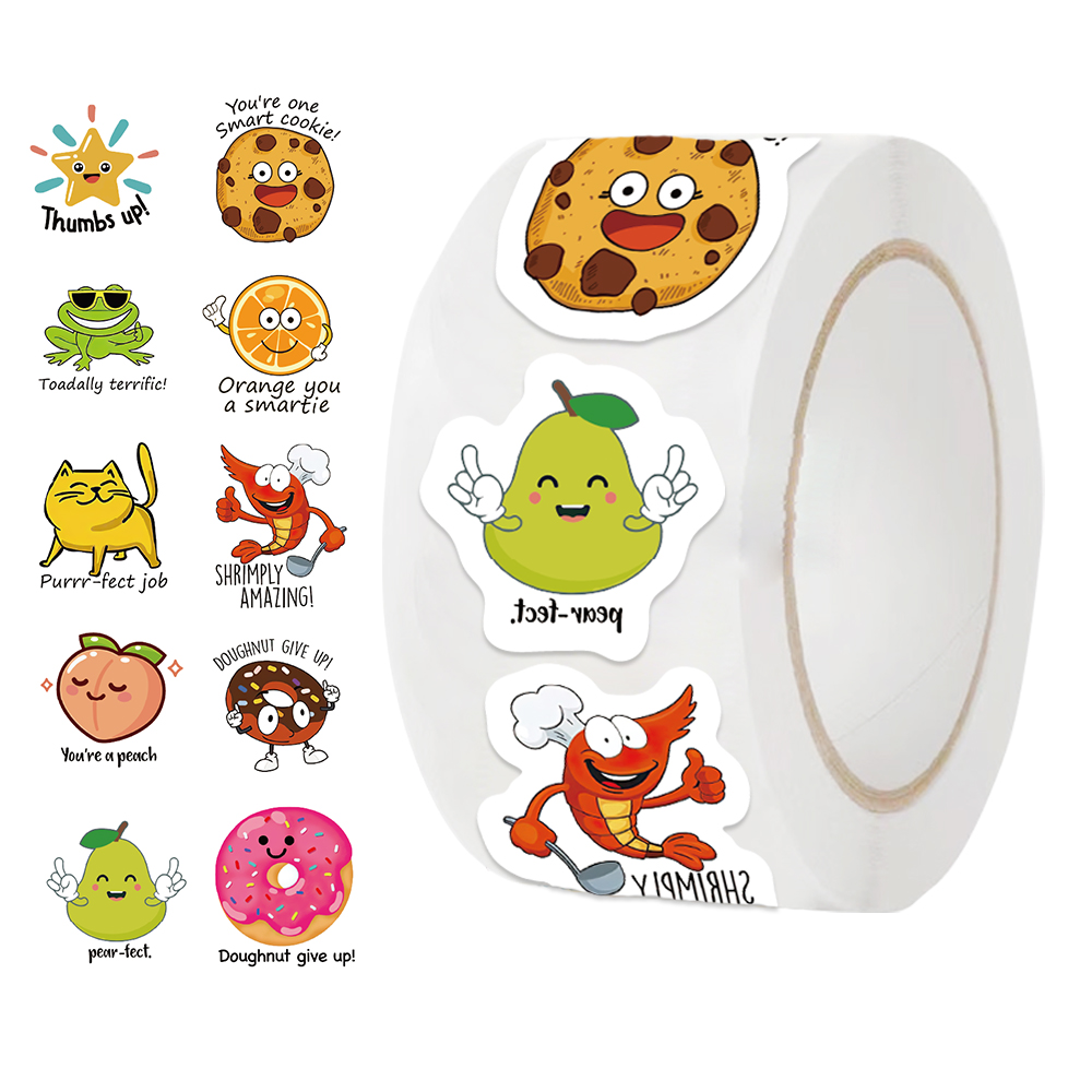 500 buah/rol Kawaii Decal sisw - Kids Education Motivation ulasan dan harga